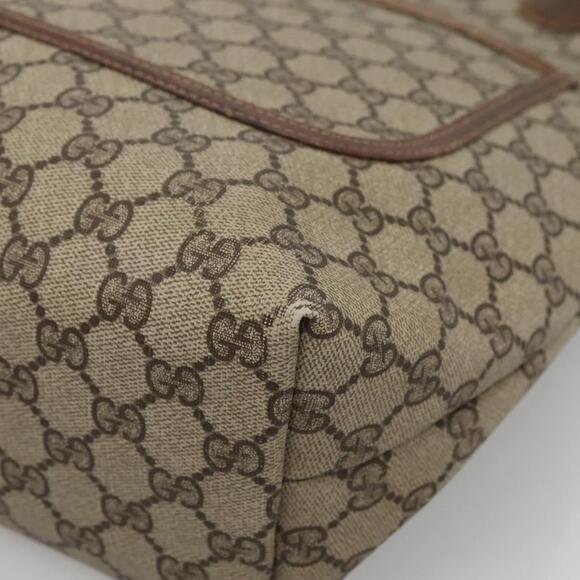 GUCCI GG Supreme Web Sherry Line Tote Bag Pvc Beige Gold 16 002 16 002 - Picture 10 of 16